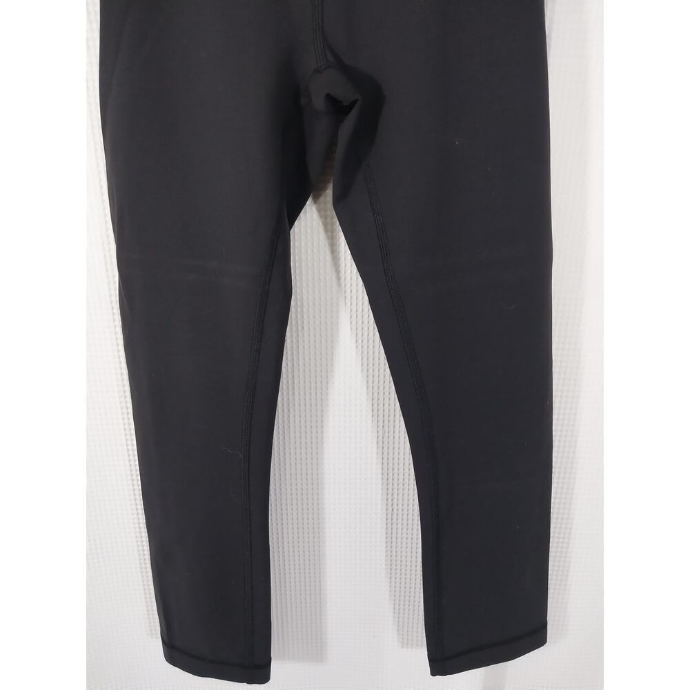 LULULEMON! LUXE RICH BLACK LOGO BACK SUPER SLEEK ATHLETIC LEGGINGS! SZ 2 - Picture 4 of 10